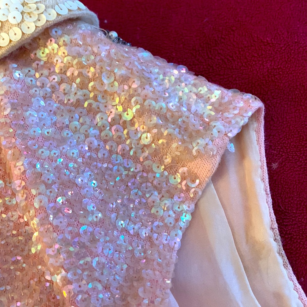 Vintage wool knit with sequence - Picture 4 of 5